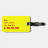 赤と黄のガーベラデイジー写真 ラゲッジタグ (裏面横)