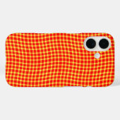 赤と黄のチェック柄 シームレス パターン Case-Mate iPhoneケース (裏面 (横))