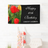 赤と黄のチューリップスフローラ誕生パーティー 横断幕 (インサイチュ)