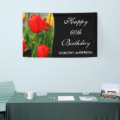 赤と黄のチューリップスフローラ誕生パーティー 横断幕 (トレードショー)