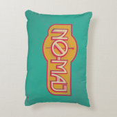 赤と黄のNO-MAJ™バッジ アクセントクッション (裏面(縦))