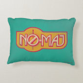 赤と黄のNO-MAJ™バッジ アクセントクッション (裏面)