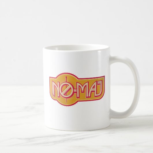 赤と黄のNO-MAJ™バッジ コーヒーマグカップ (右)