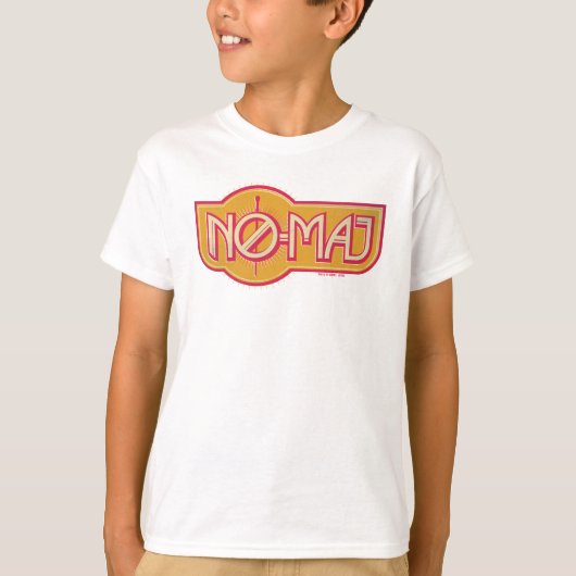 赤と黄のNO-MAJ™バッジ Tシャツ (正面)