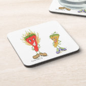 赤と黄ペッパーのコースター コースター (左側)