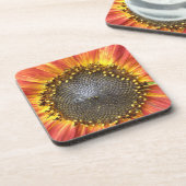赤と黄色のひまわりコルクコースター コースター (左側)