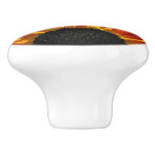 赤と黄色のひまわりセラミックノブ セラミックノブ (側面)