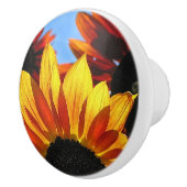 赤と黄色のひまわりセラミックノブ セラミックノブ (右)