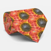赤と黄色のひまわりタイ ネクタイ (ロール)