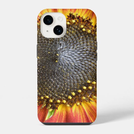 赤と黄色のひまわり iPhoneケース (裏面)