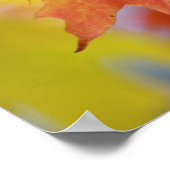 赤と黄色のカエデ葉の、南部 ポスター (角)