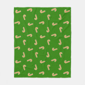 赤と黄色のキャンディーは緑 フリースブランケット (正面)