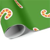 赤と黄色のキャンディーは緑 ラッピングペーパー (ロールコーナー)