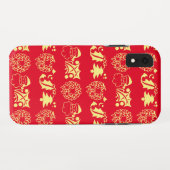 赤と黄色のクリスマスお祝い Case-Mate iPhoneケース (裏面(横))