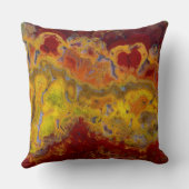 赤と黄色のクレイロアジャスパー クッション (裏面)