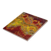 赤と黄色のクレイロアジャスパー タイル (側面)