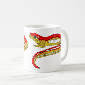 赤と黄色のサラマンダー コーヒーマグカップ (正面右)