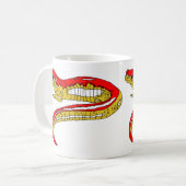 赤と黄色のサラマンダー コーヒーマグカップ (正面左)