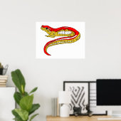 赤と黄色のサラマンダー ポスター (ホームオフィス)