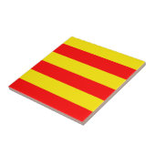 赤と黄色のストライプデザイン タイル (側面)