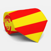 赤と黄色のストライプデザイン ネクタイ (ロール)