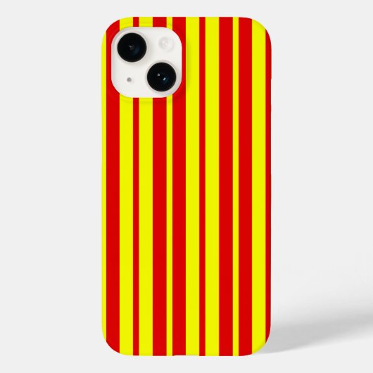 赤と黄色のストライプデザイン Case-Mate iPhoneケース (裏面)