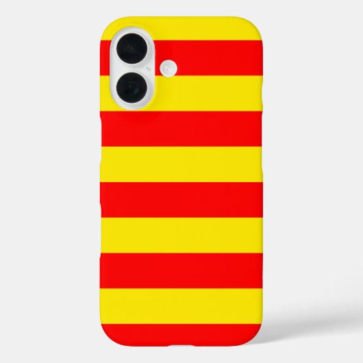 赤と黄色のストライプデザイン Case-Mate iPhoneケース (裏面)