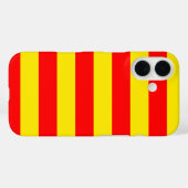 赤と黄色のストライプデザイン Case-Mate iPhoneケース (裏面 (横))