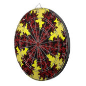 赤と黄色のスノーフレーク ダーツボード (正面右)