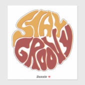 赤と黄色のスプラッシュでGroovyを維持 シール (シート)