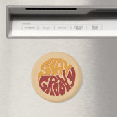 赤と黄色のスプラッシュでGroovyを維持 マグネット (インサイチュ (食洗機))