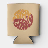 赤と黄色のスプラッシュでGroovyを維持 缶クーラー (正面)