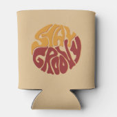 赤と黄色のスプラッシュでGroovyを維持 缶クーラー (裏面)