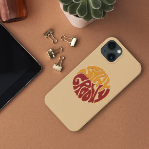 赤と黄色のスプラッシュでGroovyを維持 iPhone 13ケース