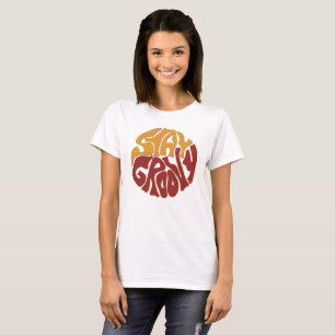 赤と黄色のスプラッシュでGroovyを維持 Tシャツ