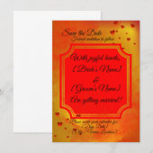 赤と黄色のセーブ・ザ・デートカード | 伝統的なインドの結婚式 セーブザデート (正面/裏面)