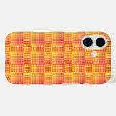 赤と黄色のチェック柄の抽象的なパターン Case-Mate iPhoneケース (裏面 (横))