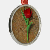 赤と黄色のチューリップ メタルオーナメント (右)