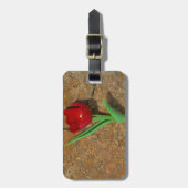 赤と黄色のチューリップ ラゲッジタグ (正面縦)