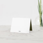 赤と黄色のデイジー緑の背景ありがとう カード (裏面)