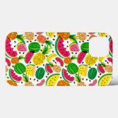 赤と黄色のトロピカルフルーツパターン Case-Mate iPhoneケース (裏面 (横))