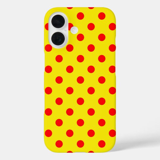 赤と黄色のドット模様デザイン Case-Mate iPhoneケース (裏面)