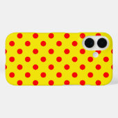 赤と黄色のドット模様デザイン Case-Mate iPhoneケース (裏面 (横))