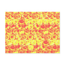 赤と黄色のバブルラップアーポップ・アートのト