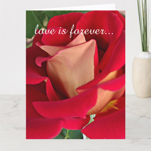 赤と黄色のバラパーソナライズされたの結婚の提案 カード (正面)