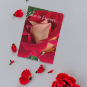 赤と黄色のバラパーソナライズされたの結婚の提案 カード