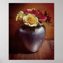 赤と黄色のバラ ポスター