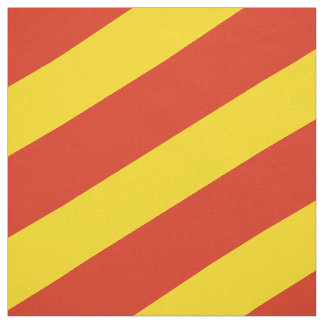 赤と黄色のパタストライプのーン ファブリック