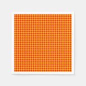 赤と黄色のパターン スタンダードカクテルナプキン (正面)