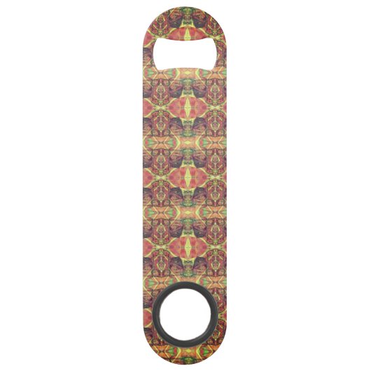 赤と黄色のパターン スピード栓抜き (正面)